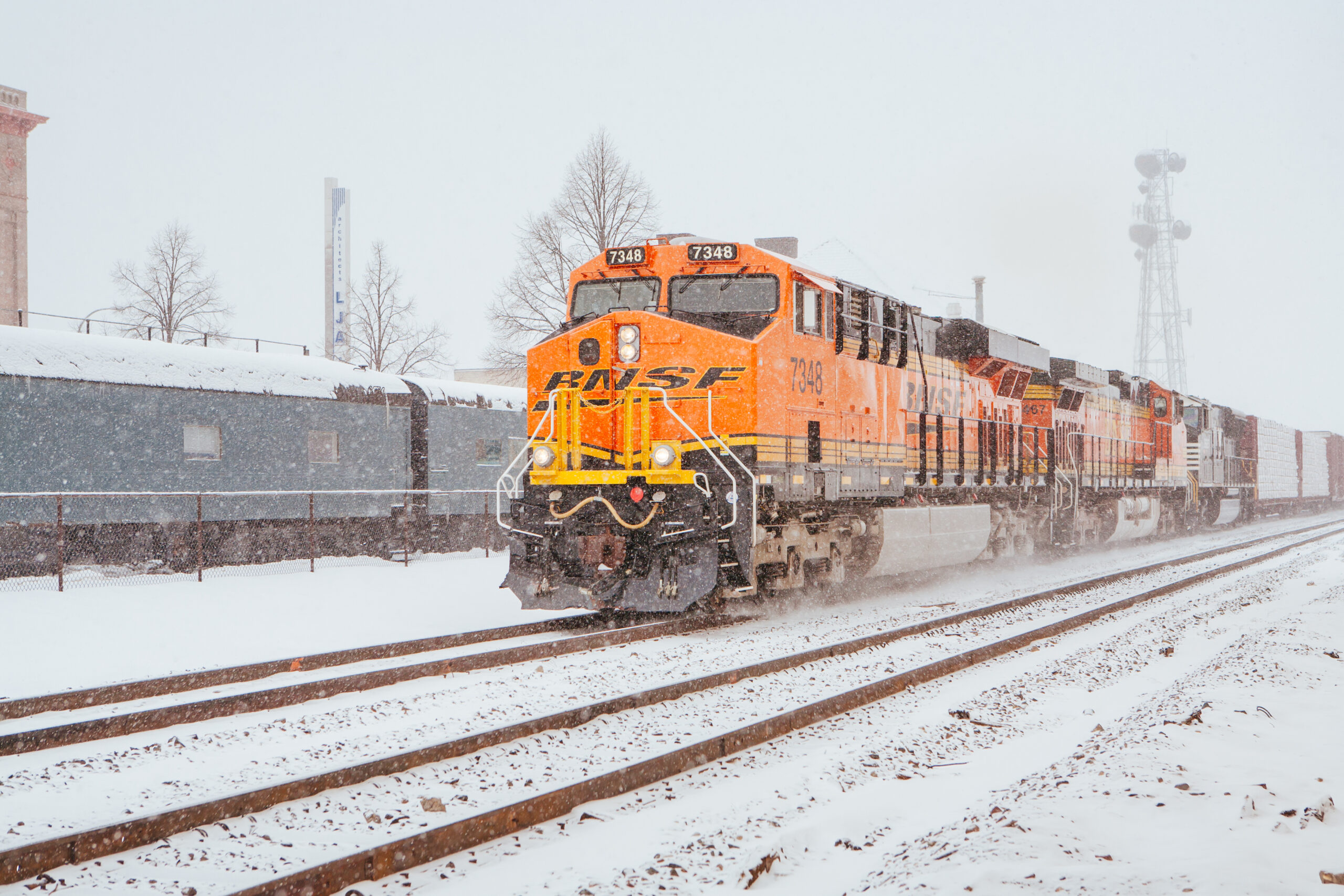 BNSF Train on Railroad